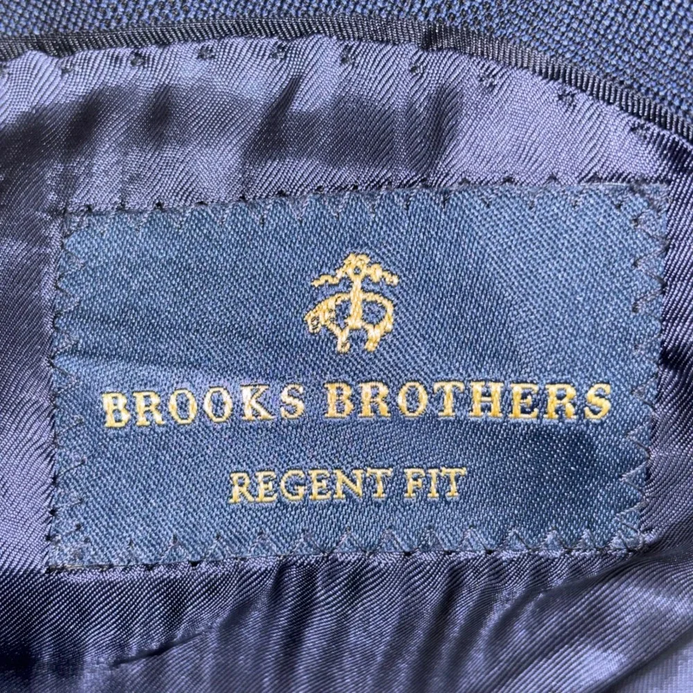Brooks Brothers Regent Fit Navy Blue 100% Wool Blazer Sport Coat 44L Mens